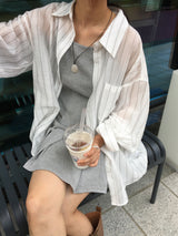 プリーテッドワンピース＋スクランチ (3color)