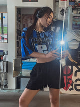 チェイスフットボールカラー半袖Tシャツ