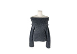 [Muffler Set/Wool Knit] コーゼンオフショルダールーズフィットタイニット