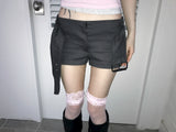 micro belt cotton shorts(2 color) 