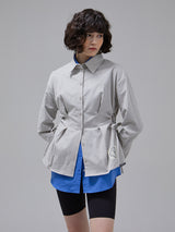 [LINE] Circle String Wrinkle Shirt (2colors)