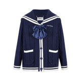 13DE MARZO セーラーニッティドカーディガン