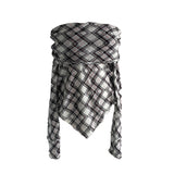 Argyle off shoulder T
