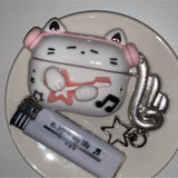 【MADE】 Rockstar Cat AirPods Case-pink