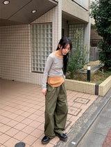 バルーンスナップワイドパンツ(3C)