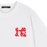 DOT HOLY LOGO SLIM FIT SHORT SLEEVE TEE_WHITE&RED