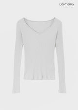 [MADE] Rulind Two-Way V-neck Long Sleeve T-shirt