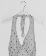 Fling Halter Dot V-Neck Sleeveless