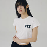 ITZ ミニロゴクロップTシャツ　ホワイト