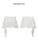SWAN SKIRT white