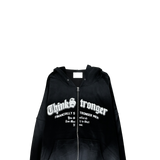 dirty two-way open hoodie