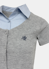 Appel Stripe Shirt Cardigan