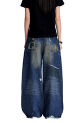 Paint Splatter Wide Jeans