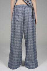 Label Plaid Casual Pants