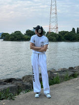 LMN バートラックエアフィット半袖Tシャツ + クラックチャンプラインワイドパンツ