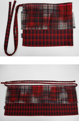 Layered Plaid Wrap Skirt