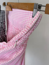 SMOKE BANDING CHECK SKIRT (2C)