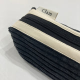 Clam round pencilcase _ Corduroy midnight