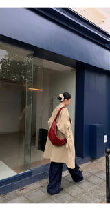 high-end wide long trench coat
