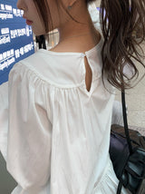 Blon Shirring Mini Blouse One Piece