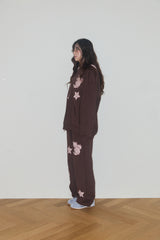 KIRING CHECK PATCH HOODIE (BROWN)