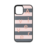 [MADE] ストライプロゴグラスバンパー(pinkgrey)