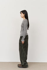 (W) Glee Button Top
