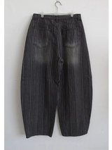 WAVY STRIPE WIDE DENIM (BLUE, BLACK 2COLORS!)