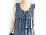 Tear Shirring Sleeveless Top