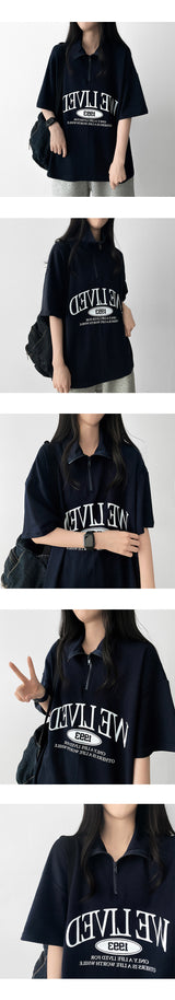 リヴェン ハーフジップ アノラック ショートスリーブ Tシャツ