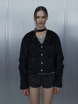 SHORT CHOKER JACKET / BLACK