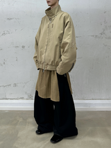 RELABEL Spatial Relations (Layered) Detachable Oversized Hood Multi-plane Batwing Sleeves Revamped Harrington Jacket