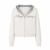 Nadia Angel Graphic Dot Hood Zip-Up
