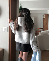 [wool 20%] ドーソンヘアリーフードダッフルコート