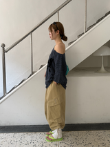 コットン バンディング バミューダパンツ