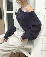 [ORIGINAL] Mellow U-Neck Long Sleeve Knit