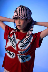 ロールアップピンタックTシャツ