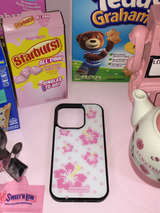 polka dot flower glass case