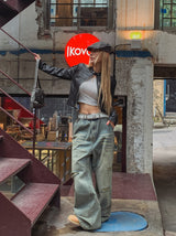 Saika Suede Cropped Rider Jacket