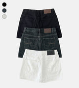 Embroidered Western Raw Denim Skirt