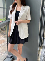 Lovell Tailored Strap Linen Jacket