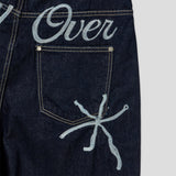 Pellid handle bermuda denim pants -1C