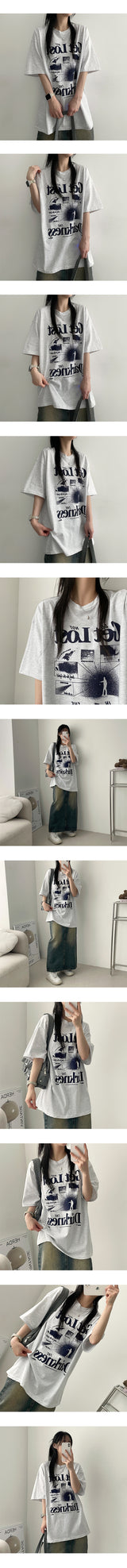 Rayu Oversized Fit Short Sleeve Tee