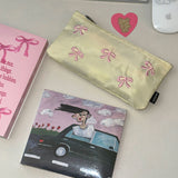(S/S) ribbon pattern pencil case (2 colors)