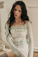 HEART RIBBON TOP (SS ver.) ivory