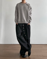 Bis Diagonal Button Knit
