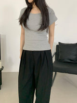 [1+1] ルエル ラウンドネック半袖Tシャツ