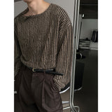 [S/S] ストライプスナップヘンリーネックスリーブ(2color)