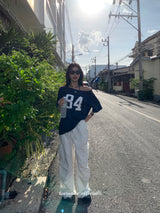 ナンバーネイビールースフィット半袖Tシャツ