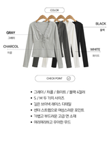 Pure Designer Lace V-neck Long Sleeve T-shirt